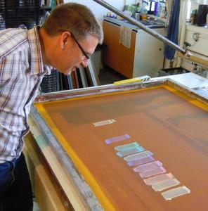 Initial colour mix for Duncan Bullen's work with Artizan